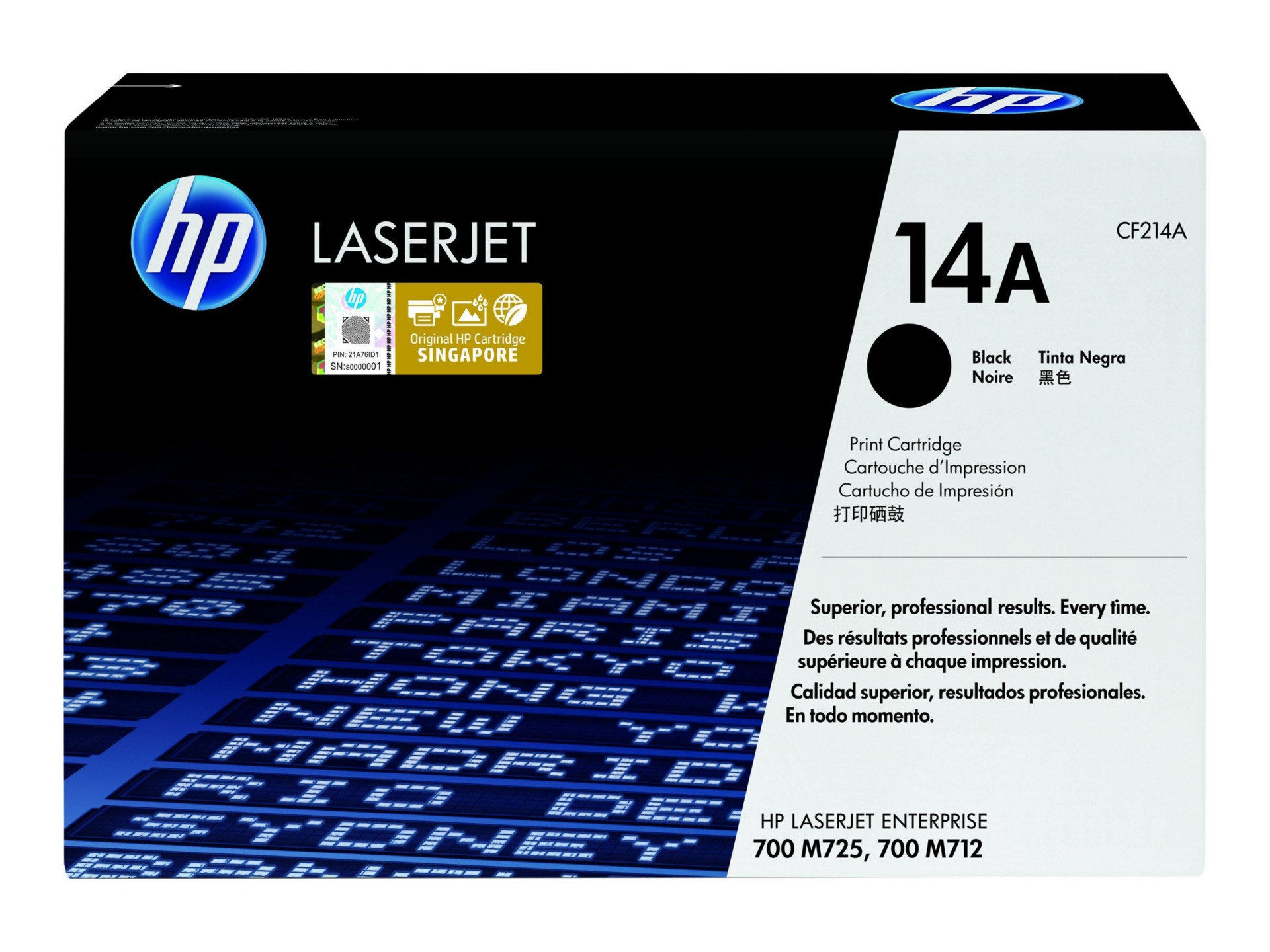 Thumbnail 2 of 25 for HP 14A (CF214A) Original Laser Toner Cartridge - Single Pack - Black - 1 Each