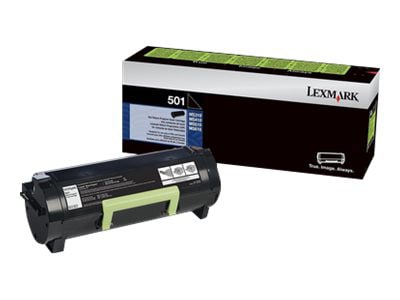 Lexmark 501 - black - original - toner cartridge - LCCP, LRP