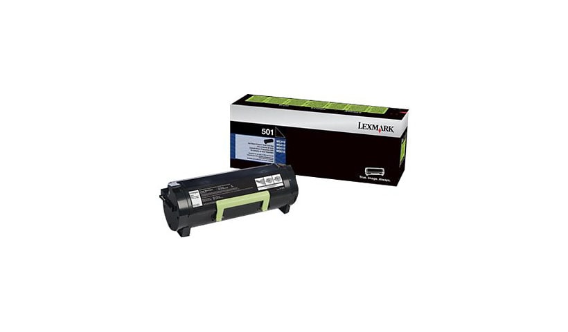Lexmark 501 - black - original - toner cartridge - LCCP, LRP