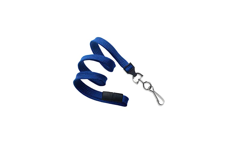 Brady 3/8" Flat Tubular Lanyard - Royal Blue