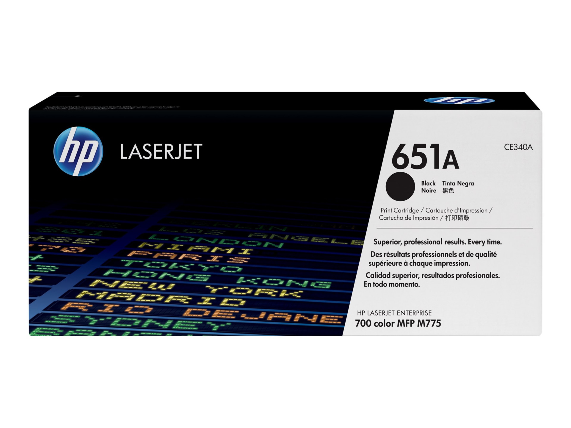HP 651A (CE340A) Original Laser Toner Cartridge - Single Pack - Black - 1 E