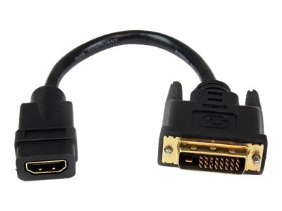 StarTech.com 8" HDMI Male to DVI Female Video Cable Adapter - HDMI to DVI-D