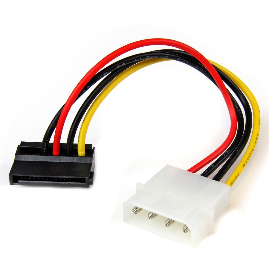 Star Tech.com 6in 4 Pin LP4 to Left Angle SATA Power Cable Adapter