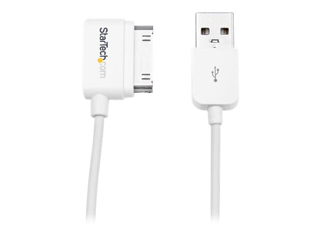 StarTech.com 20in Right Angle Apple 30-pin Dock to USB Cable iPhone iPad -