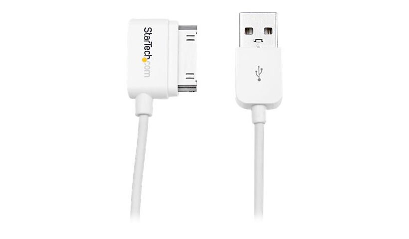 StarTech.com 20in Right Angle Apple 30-pin Dock to USB Cable iPhone iPad -