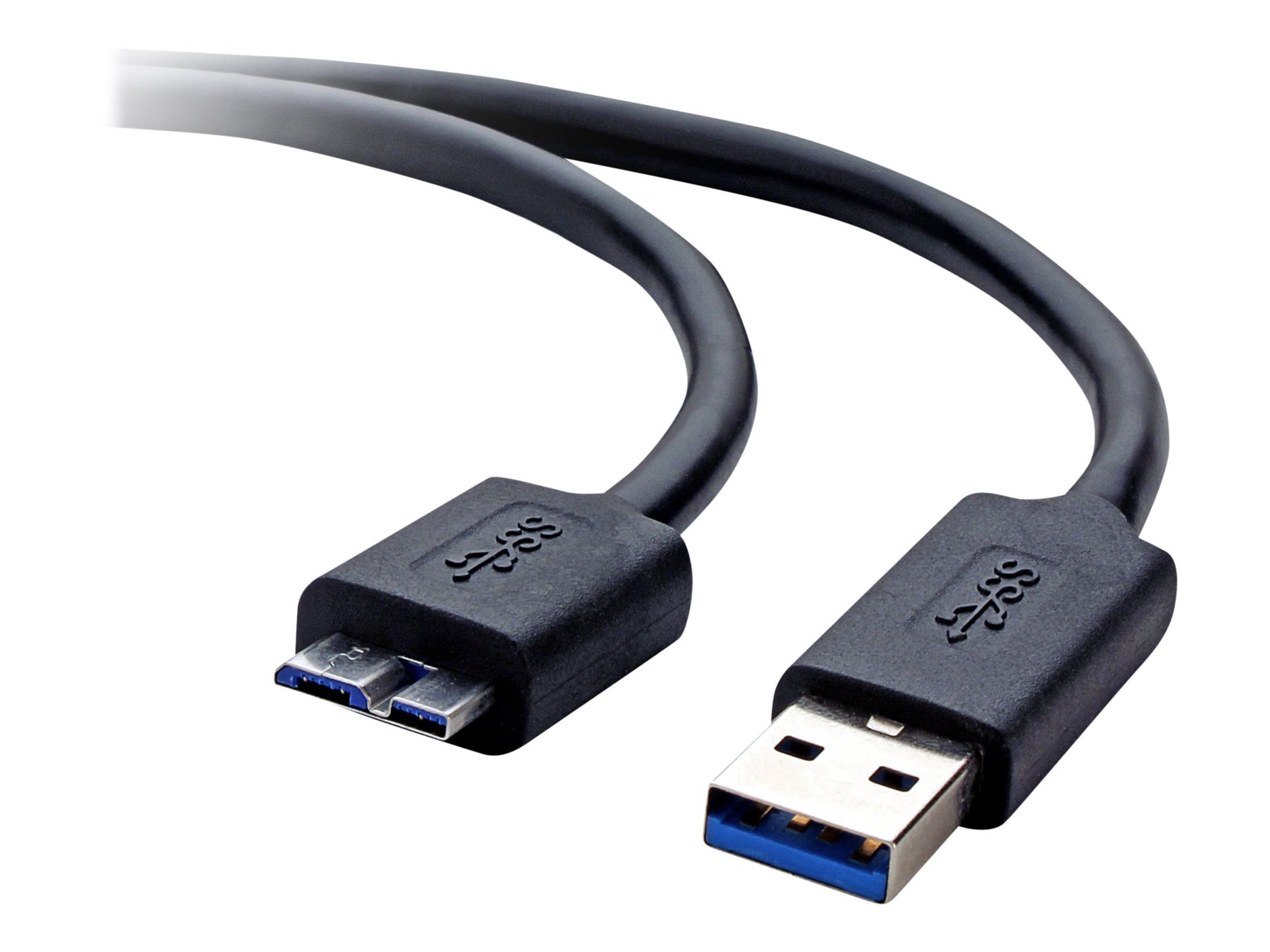 Monarchie drijvend warm Belkin SuperSpeed USB 3.0 Cable A to Micro-B - USB cable - USB Type A to  Micro-USB Type B - 3 ft - F3U166B03 - USB Cables - CDW.com