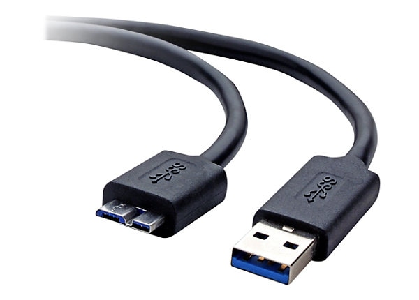 Belkin SuperSpeed USB 3.0 Cable A to Micro-B - USB cable - USB Type A to  Micro-USB Type B - 3 ft