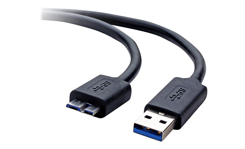 Belkin SuperSpeed USB 3.0 Cable A to Micro-B - USB cable - USB Type A to  Micro-USB Type B - 3 ft - F3U166B03 - USB Cables 