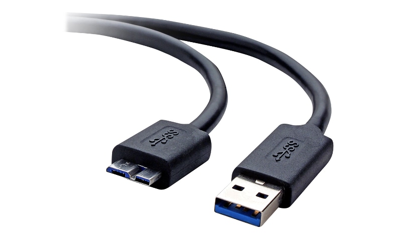 Barnlig Banquet På daglig basis Belkin SuperSpeed USB 3.0 Cable A to Micro-B - USB cable - USB Type A to  Micro-USB Type B - 3 ft - F3U166B03 - USB Cables - CDW.com
