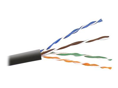 Belkin 1000ft Cat5/Cat5e Bulk Cable, Black, Solid, PVC, UTP, 1000'