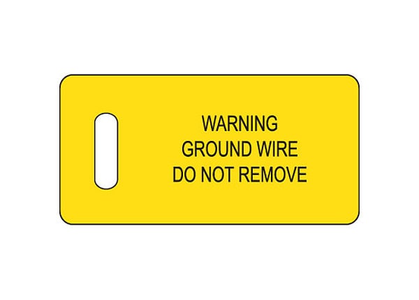 PANDUIT GROUND WARNING TAG 100/PK