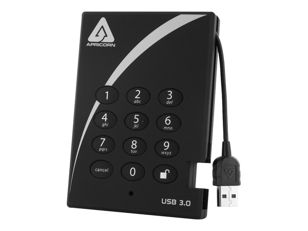 Apricorn Aegis Padlock A25-3PL256-S128 - solid state drive - 128 GB - USB 3.0