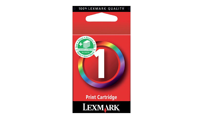Lexmark Cartridge No. 1 - color (cyan, magenta, yellow) - original - ink ca