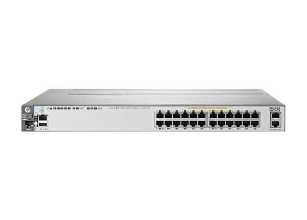 HPE 3800-24G-PoE+-2XG Switch - switch - 24 ports - managed - rack-mountable