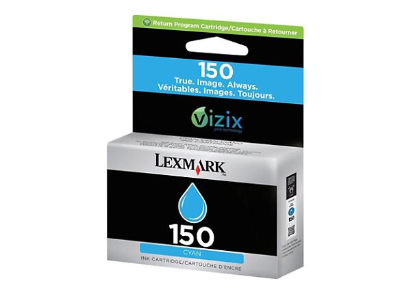Lexmark Cartridge No. 150 - cyan - original - ink cartridge - LCCP, LRP
