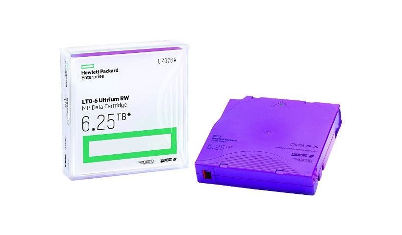 HPE RW Data Cartridge - LTO Ultrium 6 x 20 - 2.5 To - support de stockage