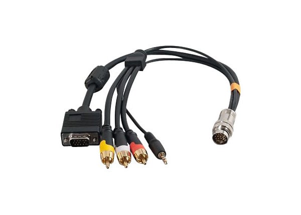 C2G RapidRun HD15 + 3.5mm + Composite Video + Stereo Audio Flying Lead - video / audio cable - VGA / composite video /