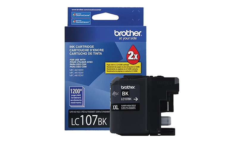 Brother LC107BK - Super High Yield - black - original - ink cartridge