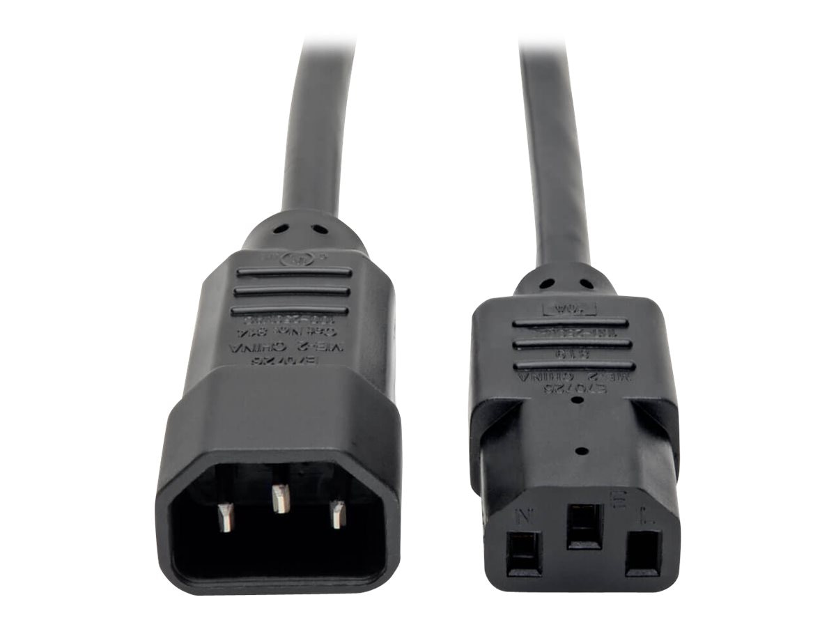 Tripp Lite Computer Power Extension Cord Adapter 10A 18AWG C14 to C13 2ft