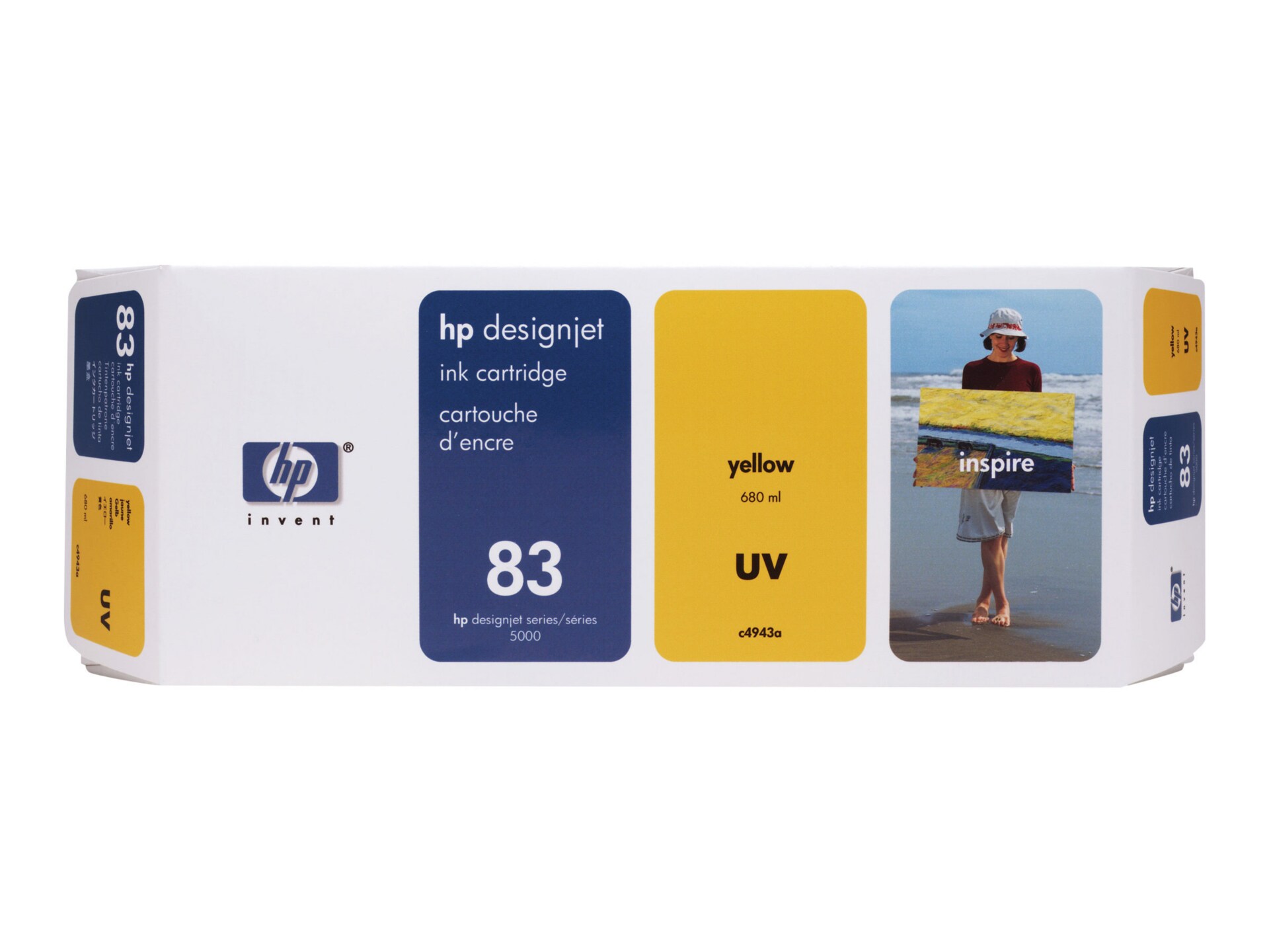 HP 83 Yellow UV Ink Cartridge (C4943A)