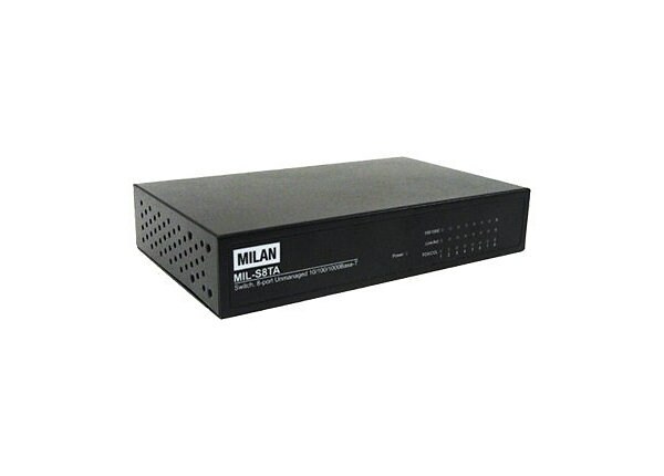 MiLAN Compact Workgroup Switch MIL-S8TA - switch - 8 ports