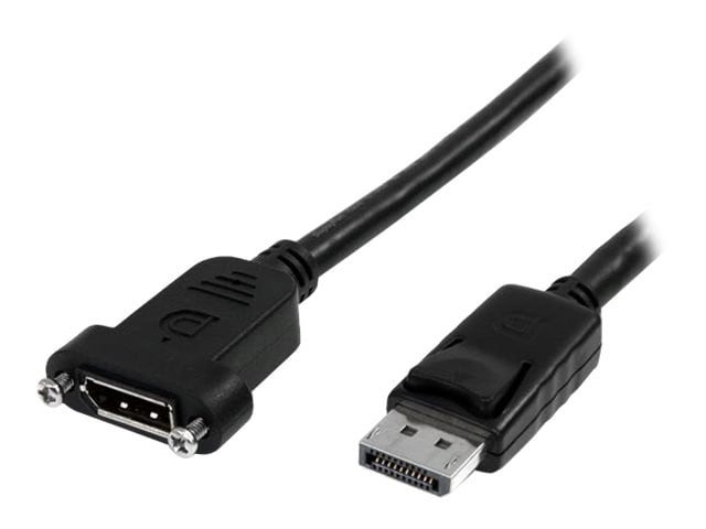 StarTech.com 3ft (1m) Panel Mount DisplayPort Cable 4K x 2K - DP 1.2 Extension Cable Male to Female