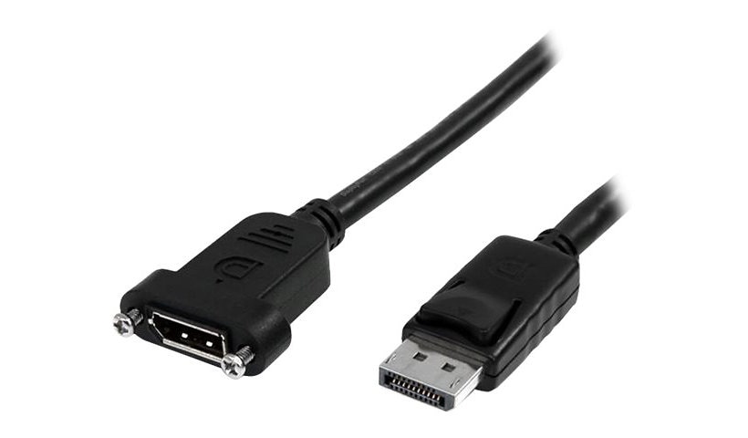 StarTech.com 3ft (1m) Panel Mount DisplayPort Cable 4K x 2K - DP 1.2 Extension Cable Male to Female