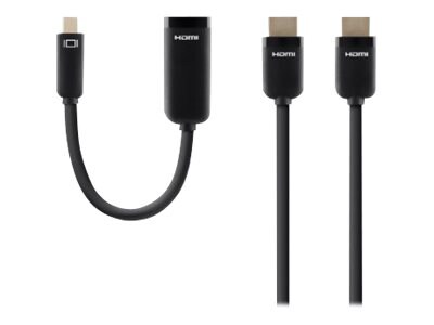 Belkin Mini DisplayPort to HDTV Cable - video / audio cable kit - DisplayPort / HDMI - 8 ft