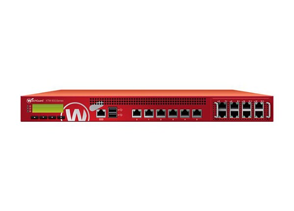 WatchGuard XTM 800 Series 850 - security appliance - with 1 year LiveSecurity Service