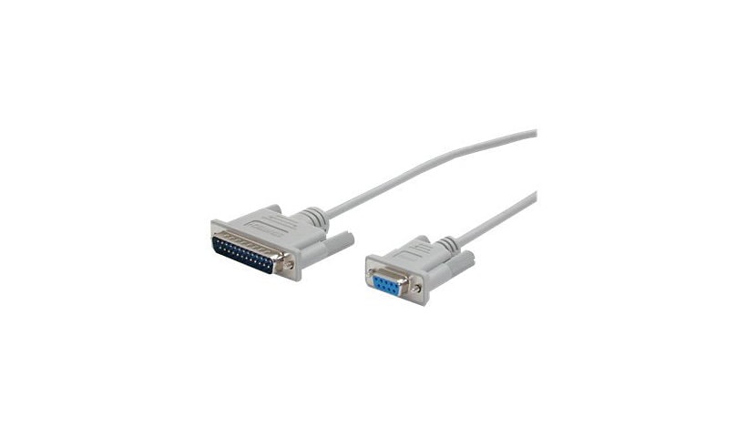 StarTech.com 6 ft DB25 to DB9 Serial Modem Cable - M/F - serial cable - DB-