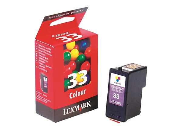 Lexmark Cartridge No. 33 - yellow, cyan, magenta - original - ink cartridge