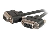 C2G 25ft DB9 Serial RS232 Null Modem Cable with Low-Profile Connectors - In-Wall CMG Rated - M/M
