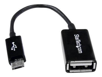 StarTech.com 5" Micro USB OTG Cable - Micro USB Male to USB A Female