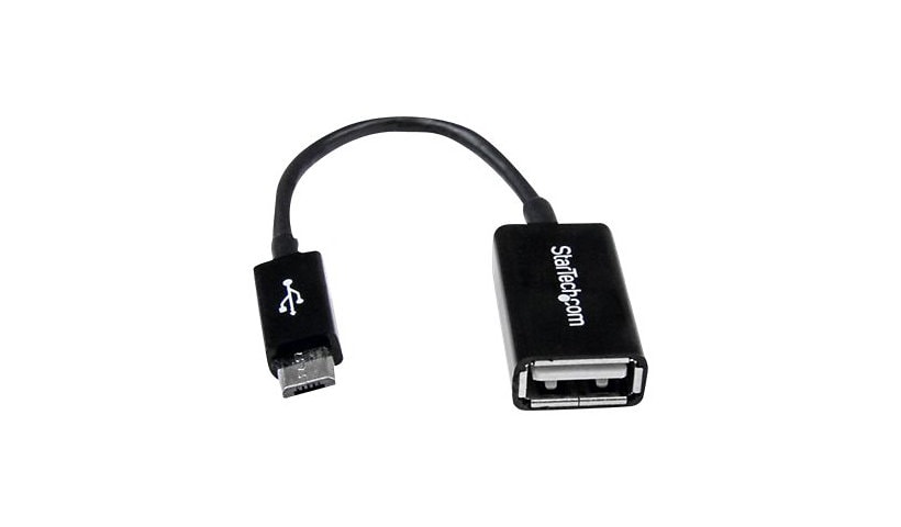 StarTech.com 5" Micro USB OTG Cable - Micro USB Male to USB A Female