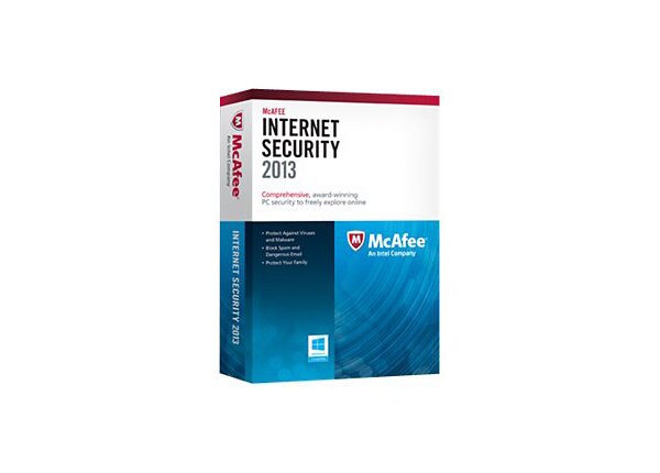 McAfee Internet Security 2013 - box pack (1 year) - 1 PC