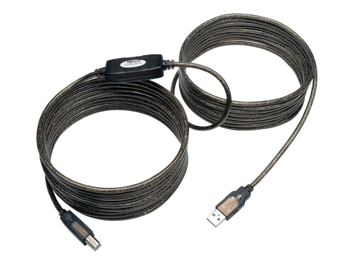 Tripp Lite 25ft USB 2.0 Hi-Speed Active Repeater Cable USB-A to USB-B M/M  25' - USB cable - USB Type B to USB - 25 ft - U042-025 - USB Cables 