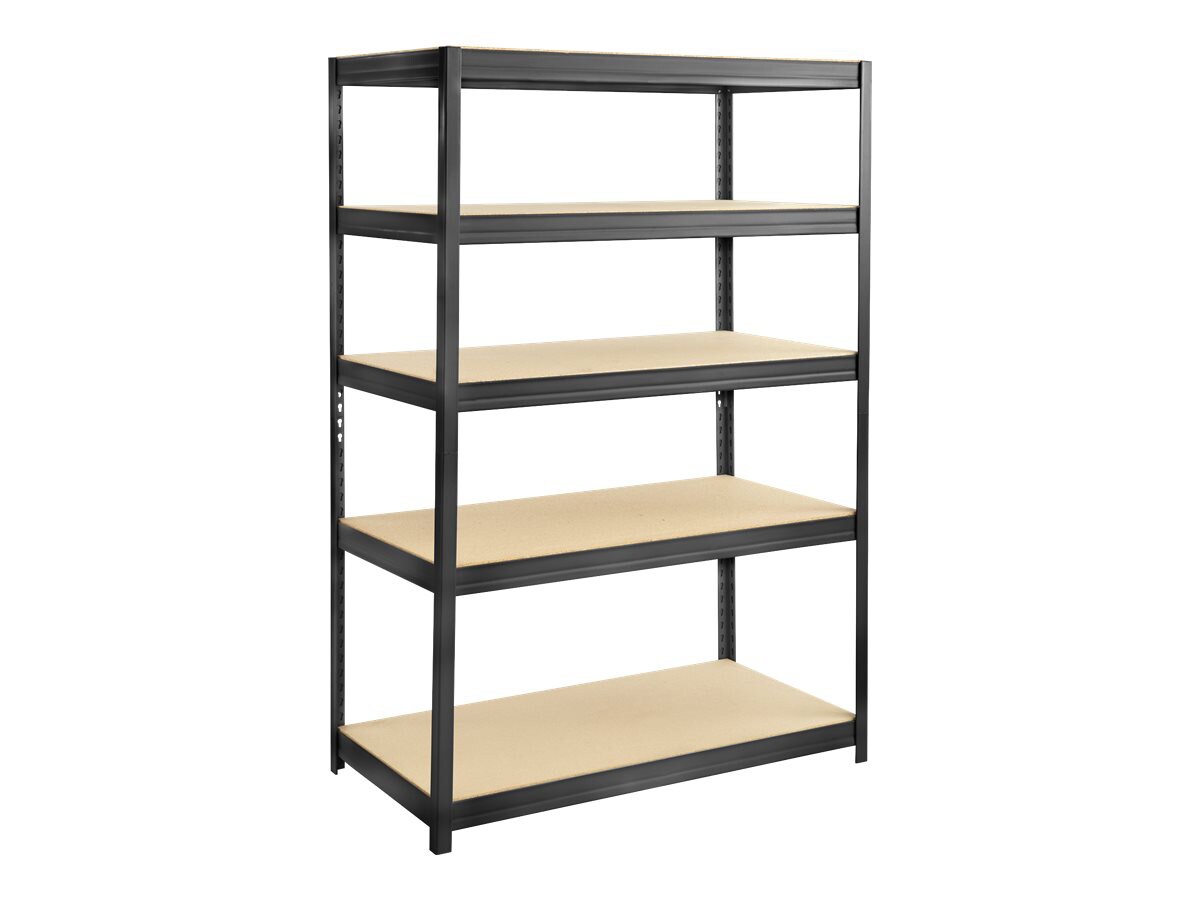 Safco - shelf rack - 5 shelves - black