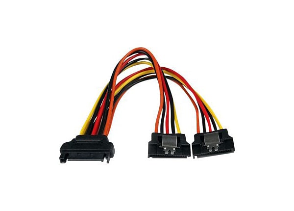 SATA power splitter  cable adapter SATA power Y one male to 2 female connectors. 
