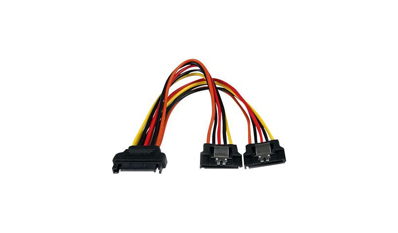 StarTech.com 6in Latching SATA Power Y Splitter Cable Adapter - M/F