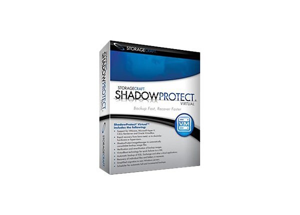 ShadowProtect Virtual Server (v. 5.x) - license + 1 Year Maintenance - 24 virtual machines