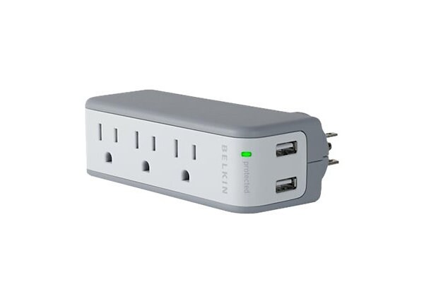 Belkin Mini Travel Surge Protector with USB Charger - surge protector