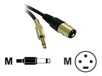 C2G Pro-Audio 12ft Pro-Audio XLR Male to 1/4in Male Cable - audio cable - 3