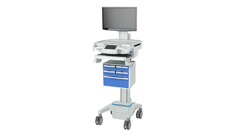 Capsa Healthcare CareLink AC RX Mobile Nurse Station - cart - for LCD display / keyboard / mouse / CPU / medication