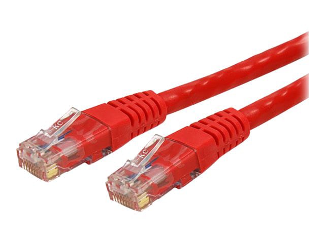StarTech.com 100ft CAT6 Ethernet Cable - Red CAT 6 Gigabit Wire 100W PoE 650MHz Molded Patch Cord