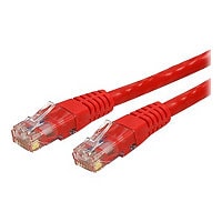 StarTech.com 100ft CAT6 Ethernet Cable - Red CAT 6 Gigabit Wire 100W PoE 650MHz Molded Patch Cord