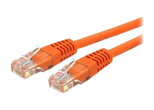 StarTech.com CAT6 Ethernet Cable 15' Orange 650MHz Molded Patch Cord PoE++