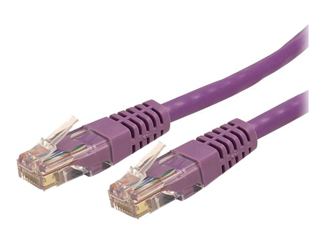StarTech.com 15ft CAT6 Ethernet Cable - Purple CAT 6 Gigabit Wire 100W PoE 650MHz Molded Patch Cord