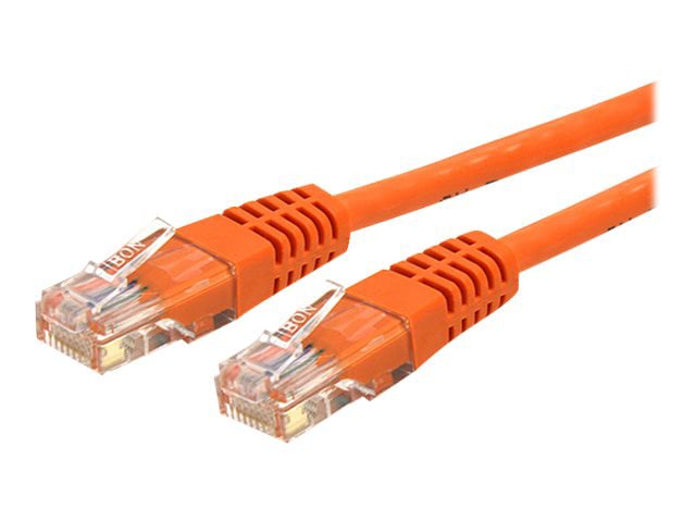 StarTech.com CAT6 Ethernet Cable 50' Orange 650MHz Molded Patch Cord PoE++