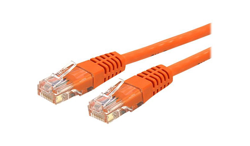 StarTech.com 50ft CAT6 Ethernet Cable - Orange CAT 6 Gigabit Wire 100W PoE 650MHz Molded Patch Cord