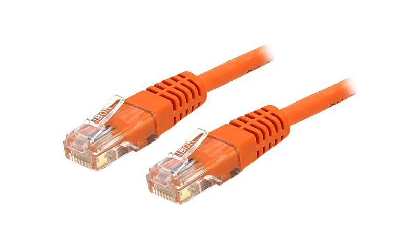StarTech.com CAT6 Ethernet Cable 6' Orange 650MHz Molded Patch Cord PoE++
